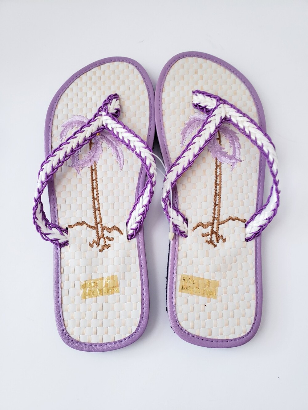 Vintage Purple Flip Flop Sandals